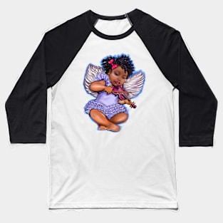 Cute Baby Cherub with Violin - Angel Baseball T-Shirt